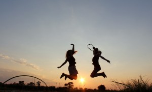 Amandine and Jessica at Baines Camp