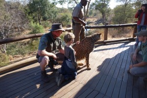 Heiko and Noah admiring Sylvester