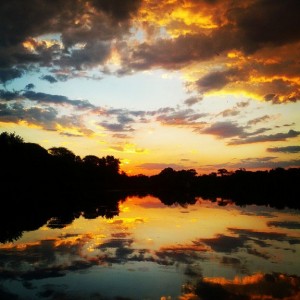 Sunset on the Boteti River