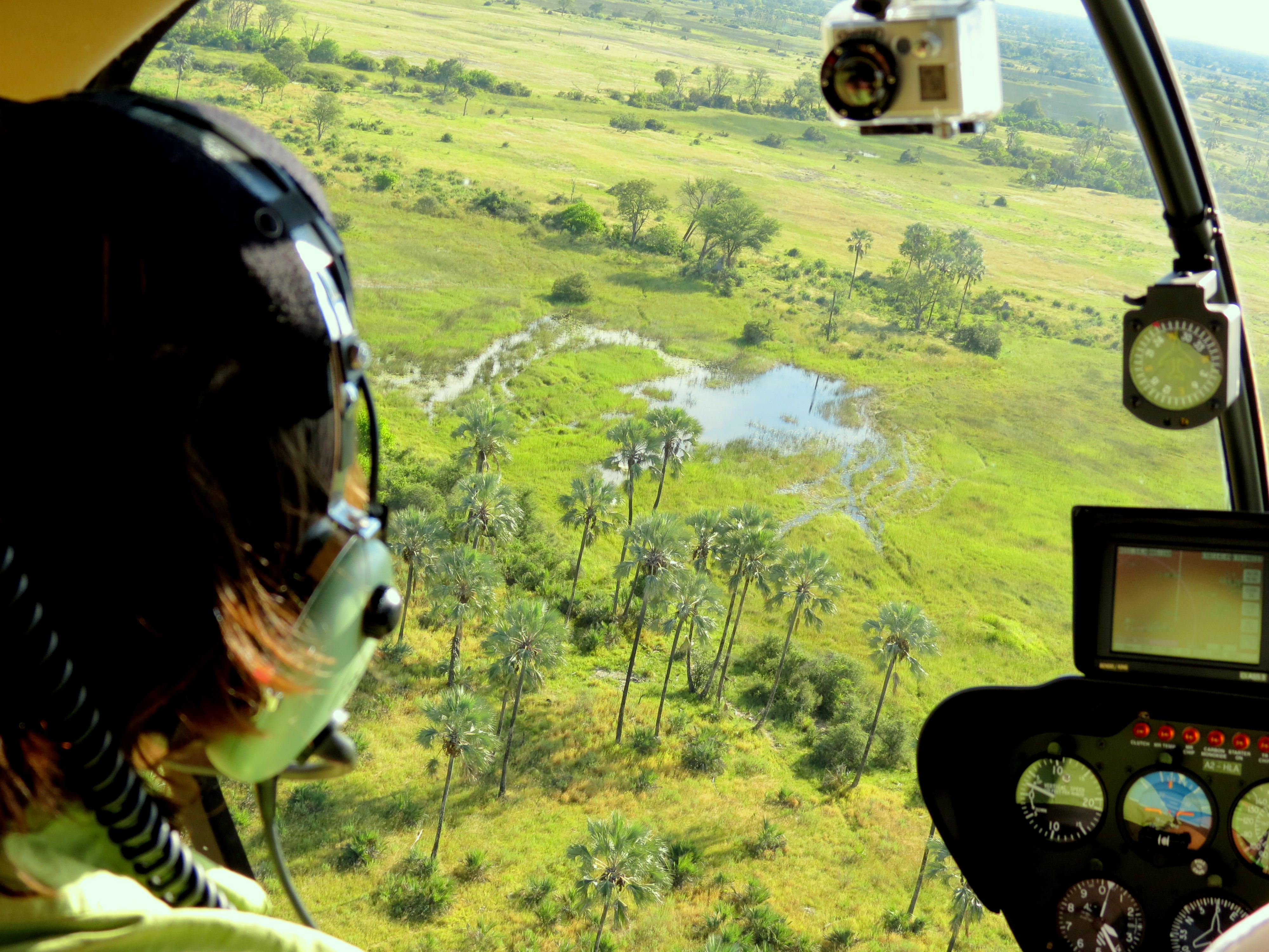 Checking out the Okavango Delta from above 